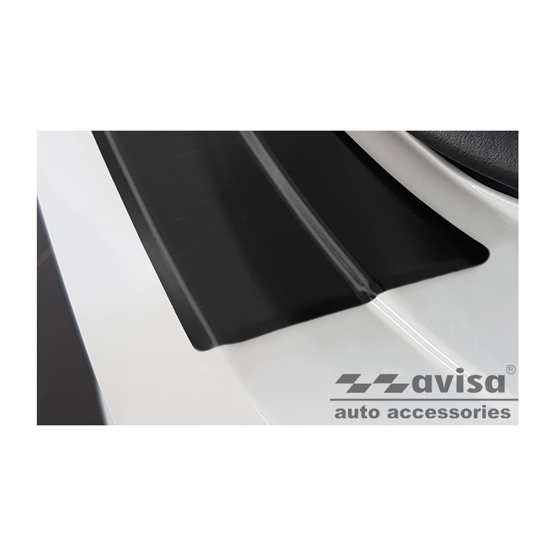 Black Stainless Steel Rear bumper protector  Seat Leon IV HB / Cupra Leon HB (KL) 5-doors 2020-2024 & FL 2024-