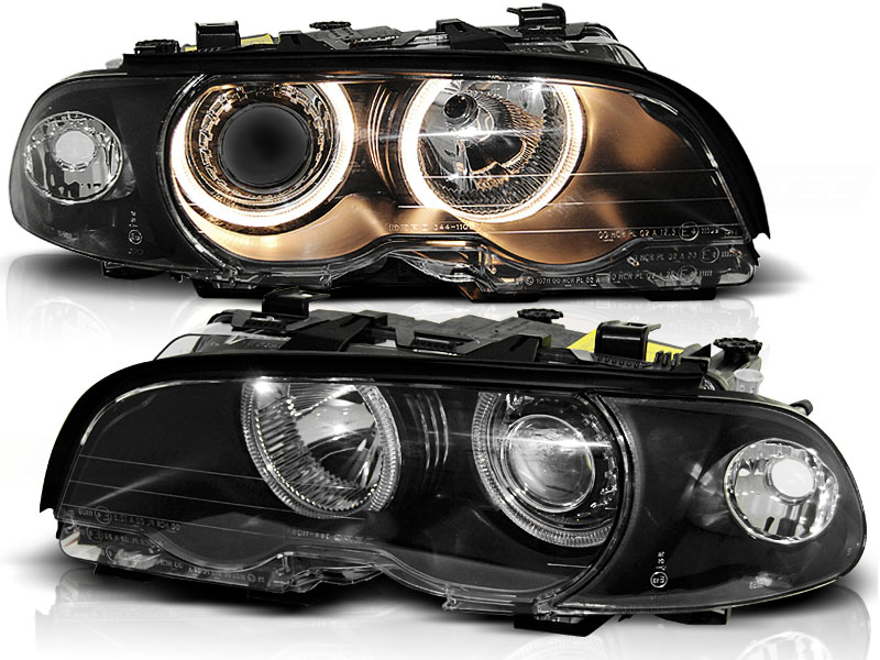 Headlights BMW E46 (Coupé/Cabrio (>8.01) ''Angel eyes"