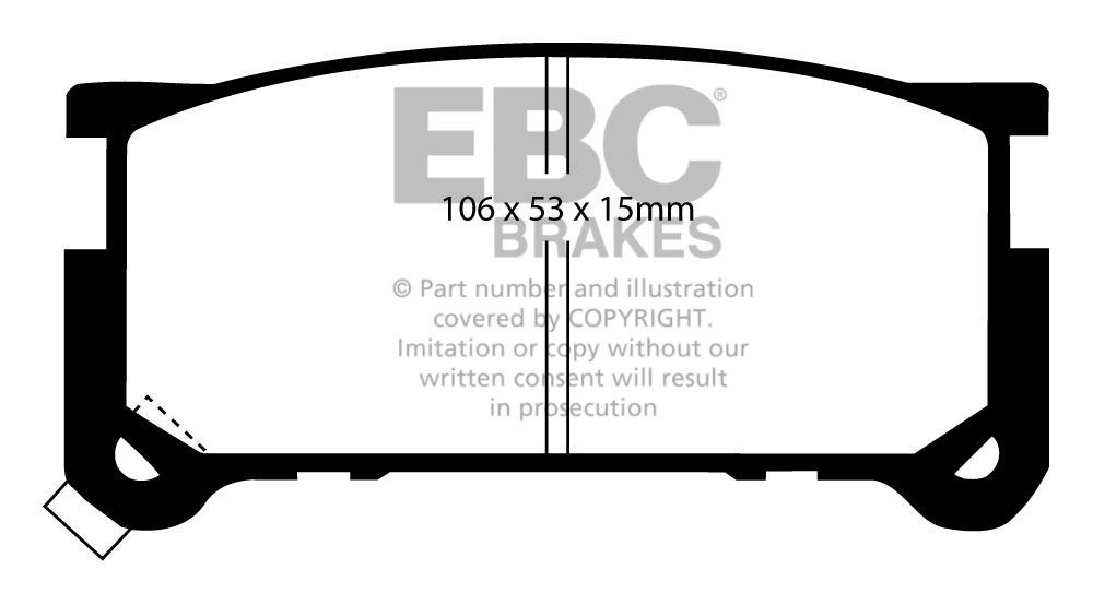 EBC Brakes SUBARU Series 1/2/L 1.8 (AB4) 84-86 Remblokken voorzi