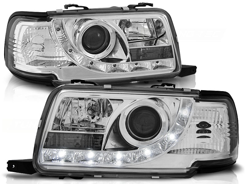 Headlights Audi 80 Devil Eyes Dayline Chrome