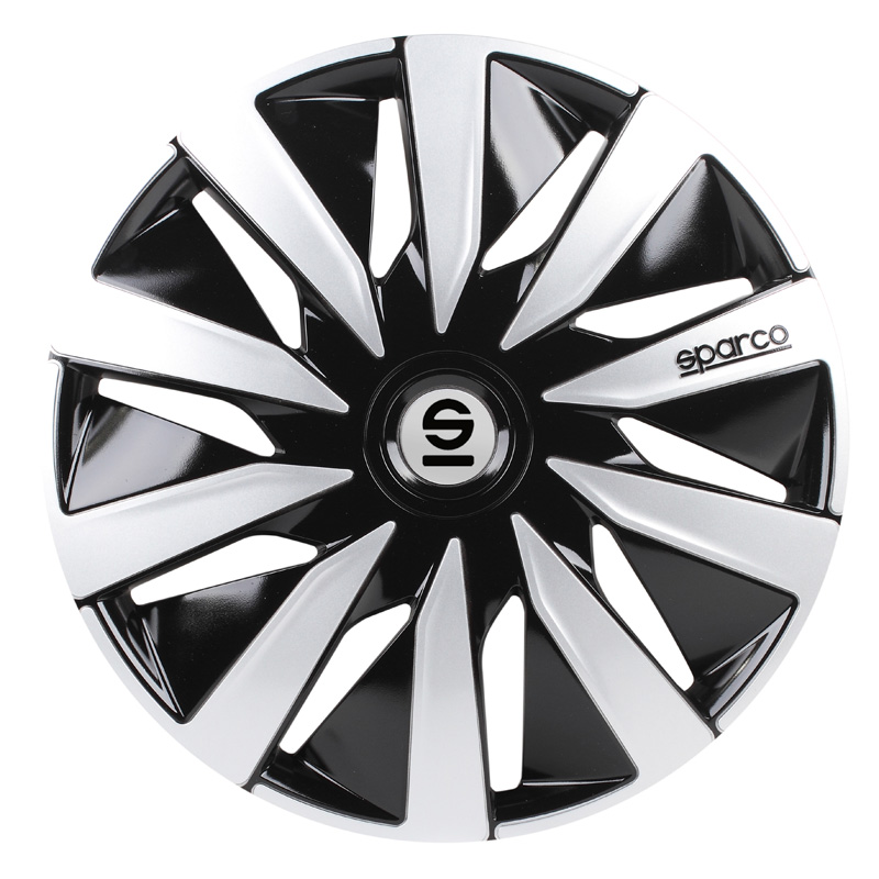Sparco Wheel Covers Lazio - 13-inch - Black/Silver - Set of 4 pieces