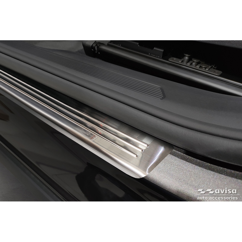 Inox door sill protectors  Volkswagen ID.4 2020- - 'Lines' - 4-pieces