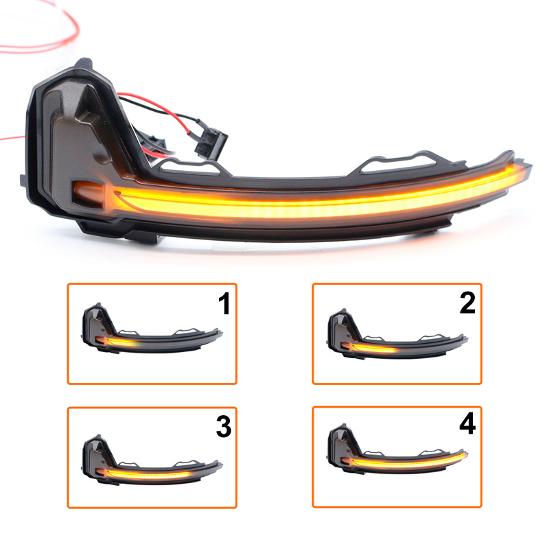 Set LED Side-Mirror Indicators  Volkswagen Tiguan II 2016- & Tiguan Allspace 2017- - Smoke - incl. Dynamic Running Light