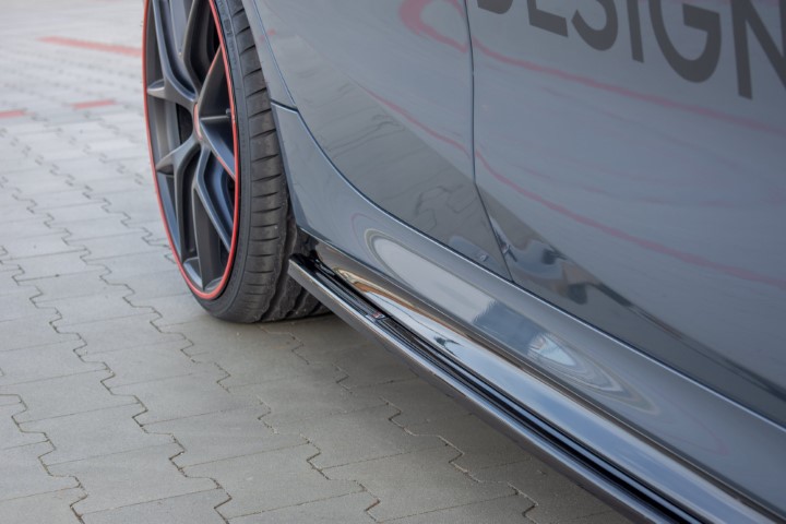 Zijskirts passend voor BMW 1 Serie F40 M-Pack/ M135i Glans Zwart V1