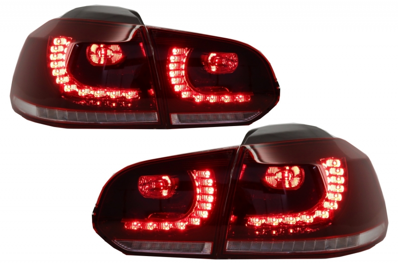 Taillights led VW Golf VI 10/08- R-look Dynamic red/Smoke
