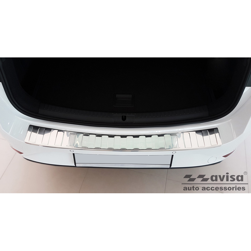 Stainless Steel Rear bumper protector  Seat Leon IV ST Sportstourer incl. FR & Cupra Leon Sportstourer 2020-2024 & FL 2024- 'Ribs'