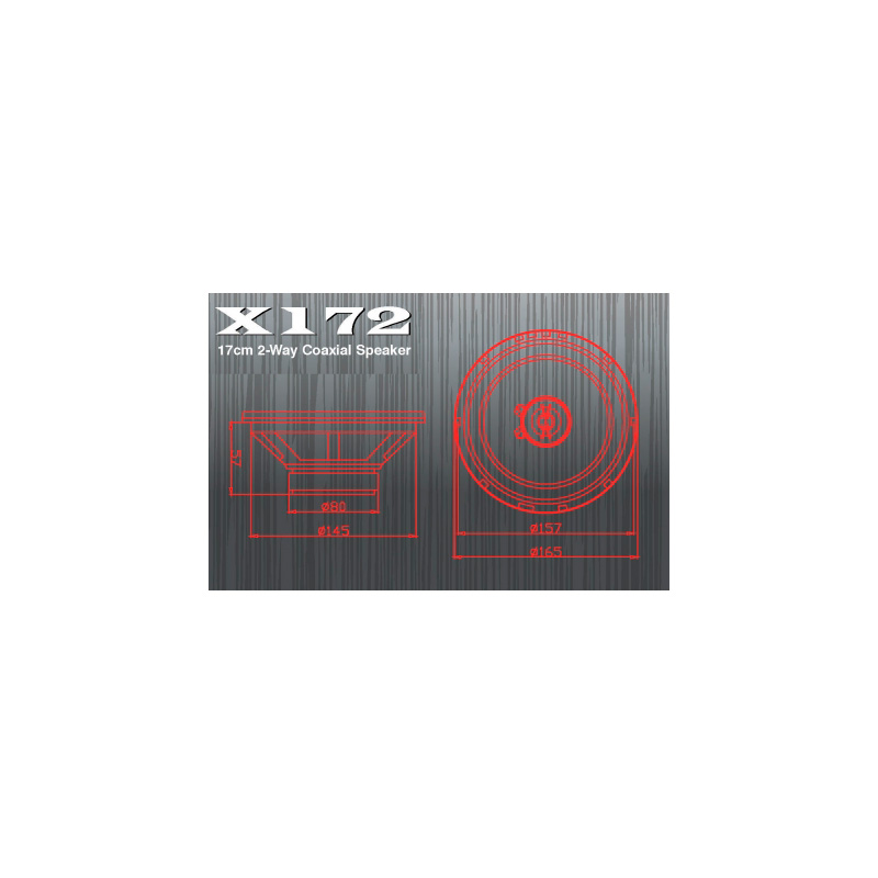 Excalibur X172 - 6.5'' (16.5cm) 2-Way Coaxial 400W Car Speakers