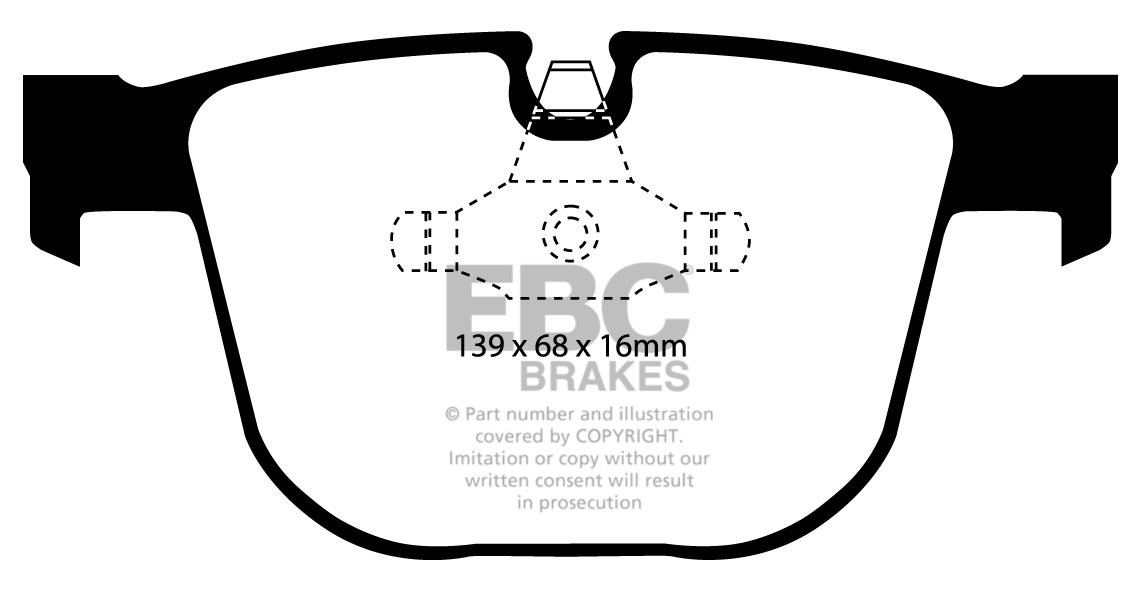 EBC Brakes BMW 545 4.4 (E60) 2003-2005 Remblokken achterzijde ye