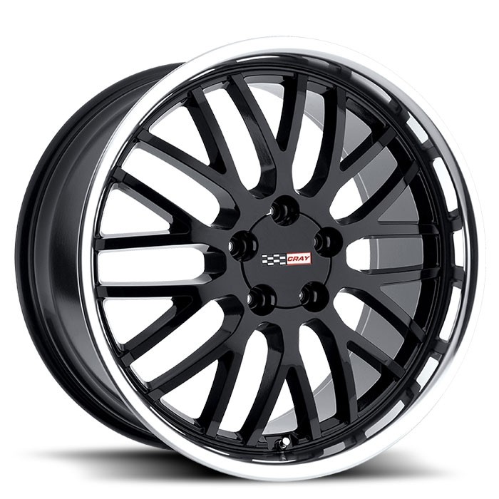 Velgen Cray Manta 17x9 5x120,65 ET50 Glanzend Zwart + Machined R