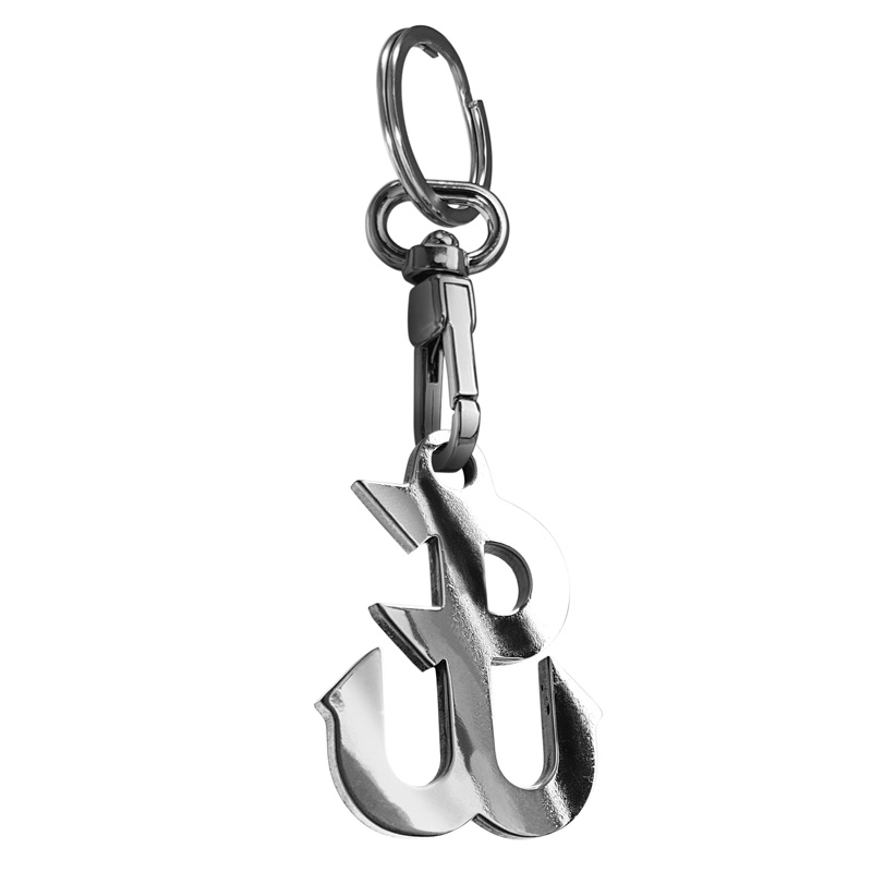 Stainless steel key chain - 'Kotwica symbol' (silver)
