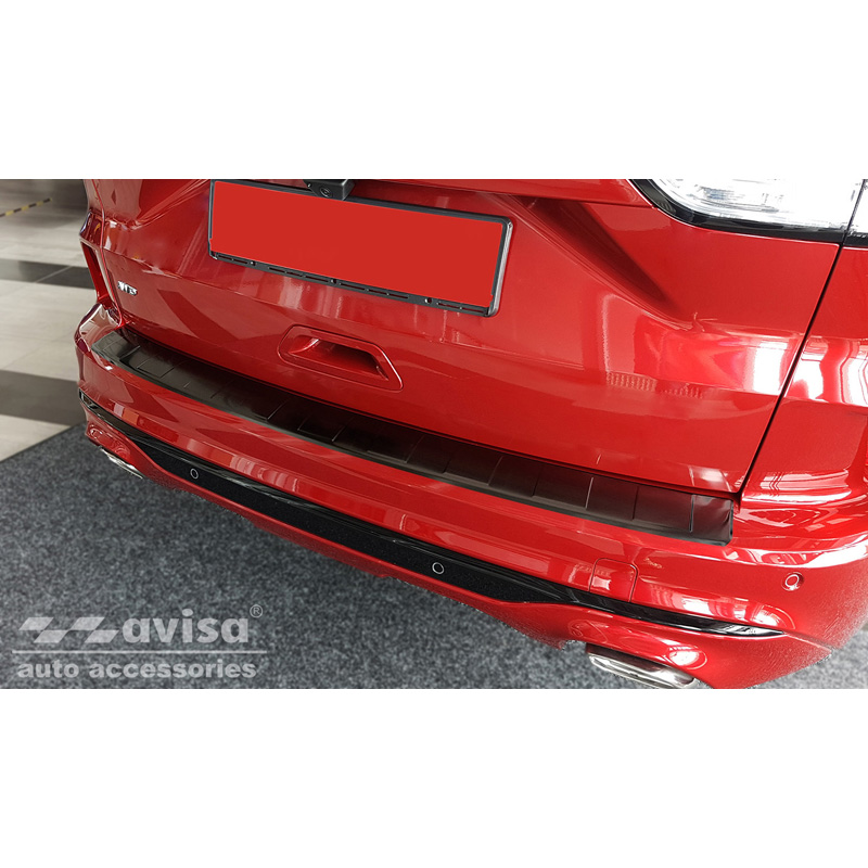 Black Stainless Steel Rear bumper protector  Ford Kuga III ST-Line/Vignale/Hybrid ST-Line 2019-2024 & FL 2024- 'Ribs'