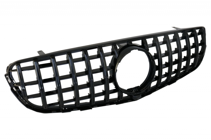 Grill passend voor Mercedes GLC X253 C253 (2015-2018) GT R Panamericana Look Zwart