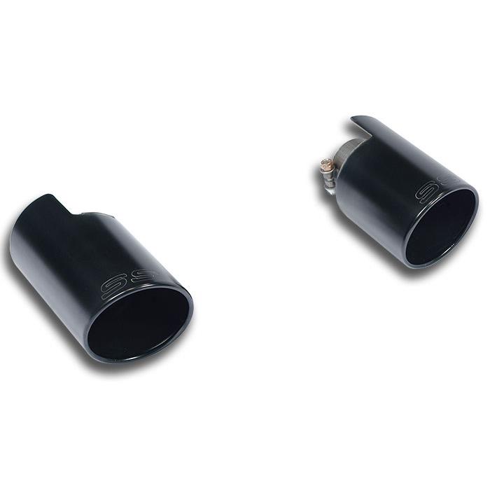 595 ABARTH 1.4T "Competizione" (180 Hp) (Ø65) 2016 Endpipe kit Right O100 - Left O100 "Black"