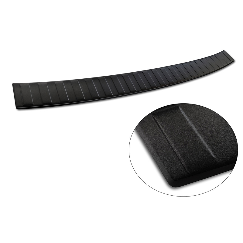 Matt Black Stainless Steel Rear bumper protector  Skoda Superb III Combi 2015-2019 & Facelift 2019-2024 incl. Scout 'Ribs'
