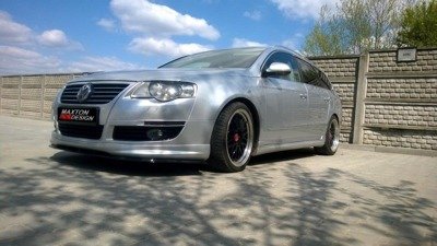 Voorspoiler passend voor VW Passat B6 R-LINE Glans Zwart