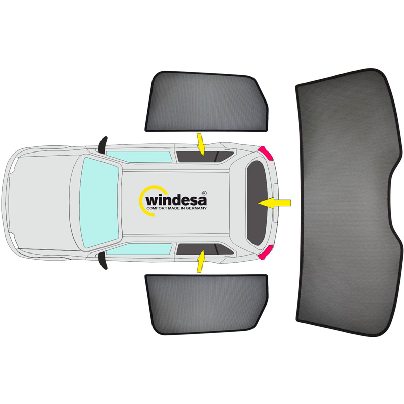 SunClip Privacy & Sun protection  Toyota Aygo X 2022-