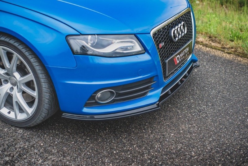 Voorspoiler passend voor Audi S4 / A4 S-Line B8 Glanzend Zwart