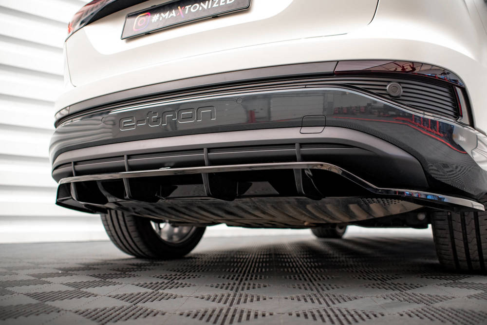 Diffuser passend voor Audi Q4 E-Tron sportback S-line Maxton Glans Zwart