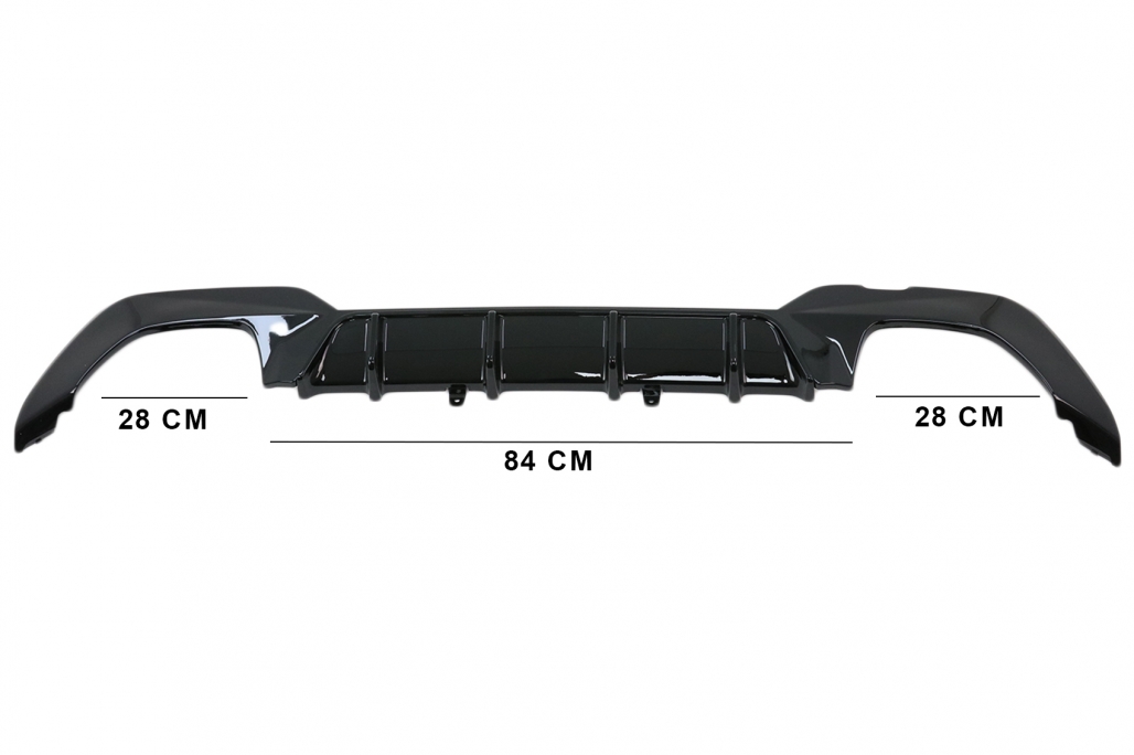 Diffuser passend voor BMW 3 Serie M Pakket G20 G21 Glans Zwart