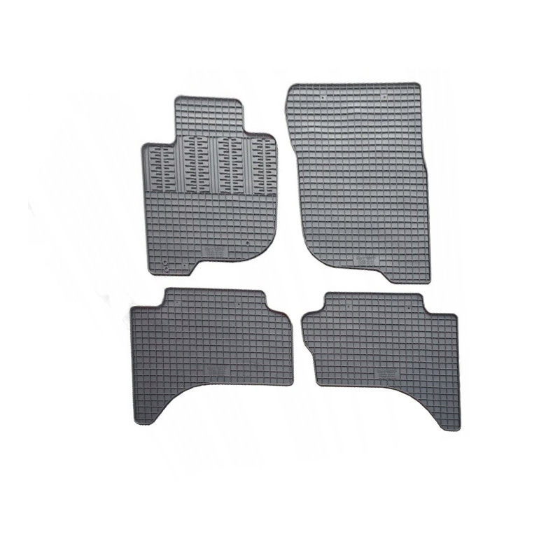 Rubber car mats set  Fiat Fullback Double Cab 2016- & Mitsubishi L200 (Triton) Double Cab 2015- (4-pieces + fixing system)