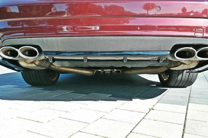 Diffuser passend voor Mercedes CLS W219 55 AMG Maxton Design glans zwart