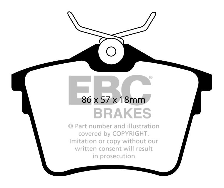 EBC Brakes PEUGEOT 407 1.8 2004-2010 Remblokken achterzijde