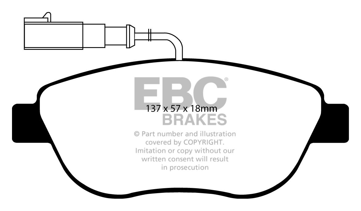EBC Brakes LANCIA Delta 1.6 TD 2008-2010 Remblokken voorzijde