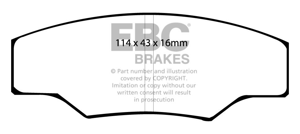 EBC Brakes MAZDA 2 1.4 TD 2007-.. Remblokken voorzijde greenstuf