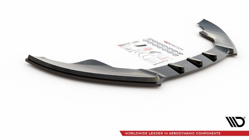 Voorspoiler passend voor Audi S4 / A4 S-Line B8 Glanzend Zwart