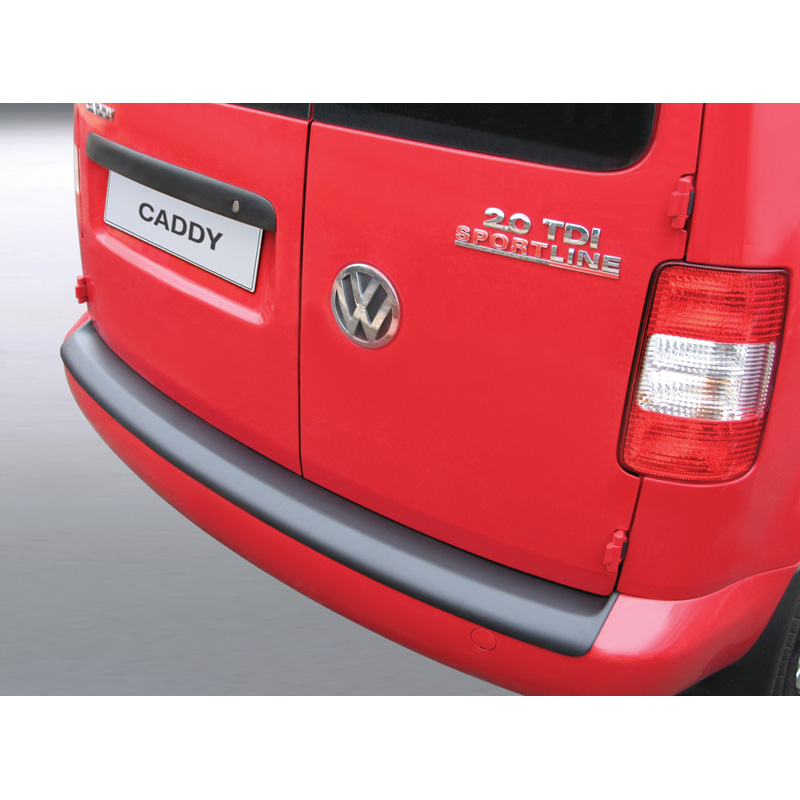 ABS Rear bumper protector  Volkswagen Caddy II 2004-2015 (for painted bumpers) Black