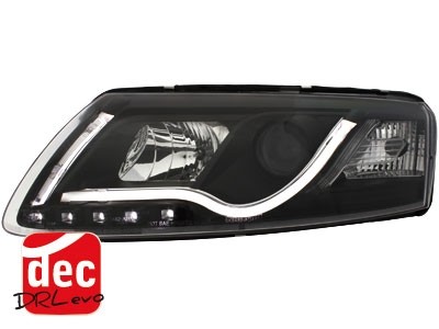 Headlights Audi A6 4F 04-07 Dlite Evo black HID