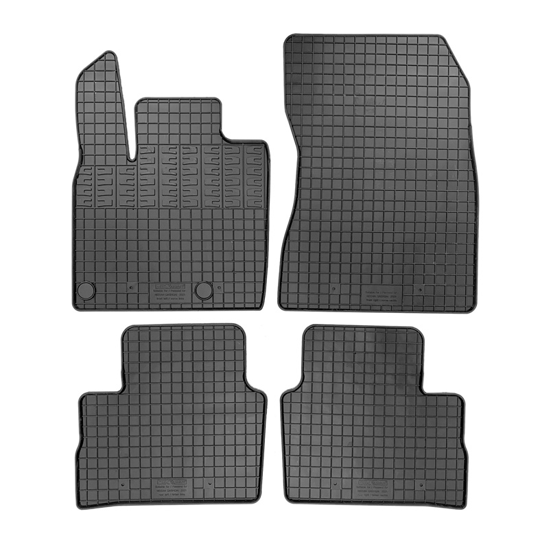 Rubber car mats set  Nissan Qashqai III (J12) 2021- (4-pieces + fixing system)