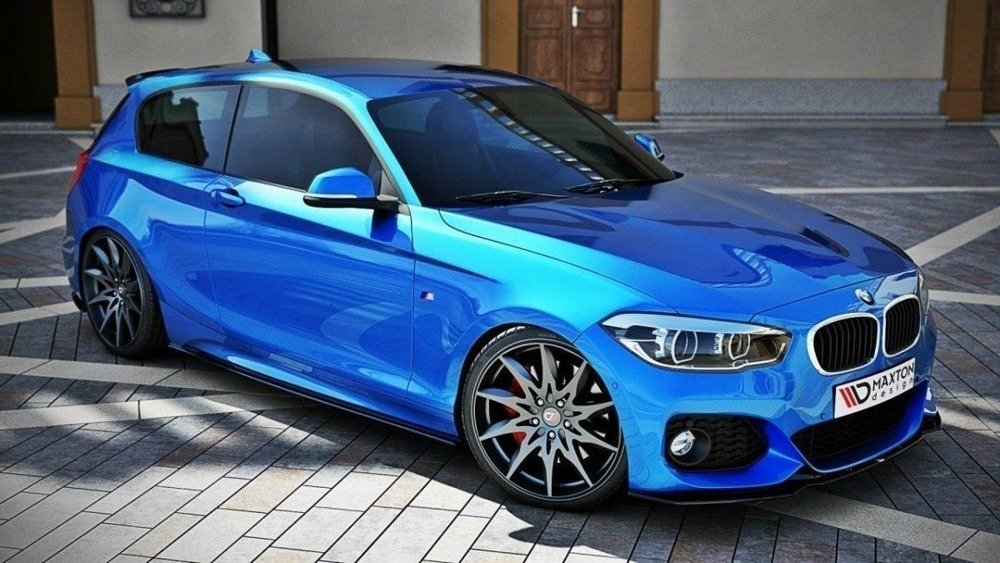 Zijskirts Diffuser passend voor BMW 1-Serie F20/F21 Facelift M-Power Gloss Black
