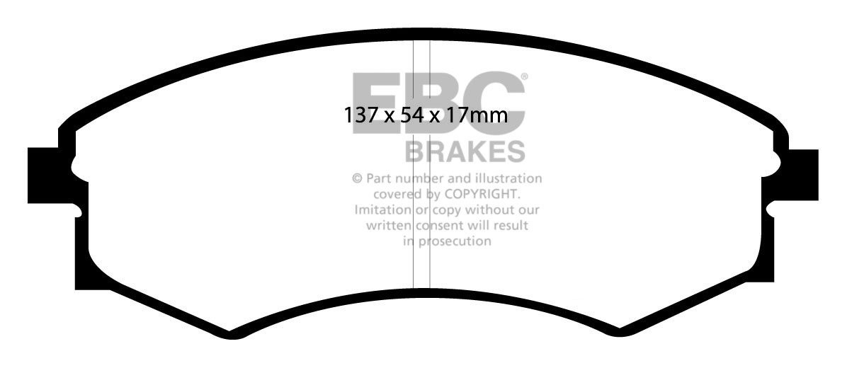 EBC Brakes HYUNDAI Coupe 1.6 97-2001 Remblokken voorzijde