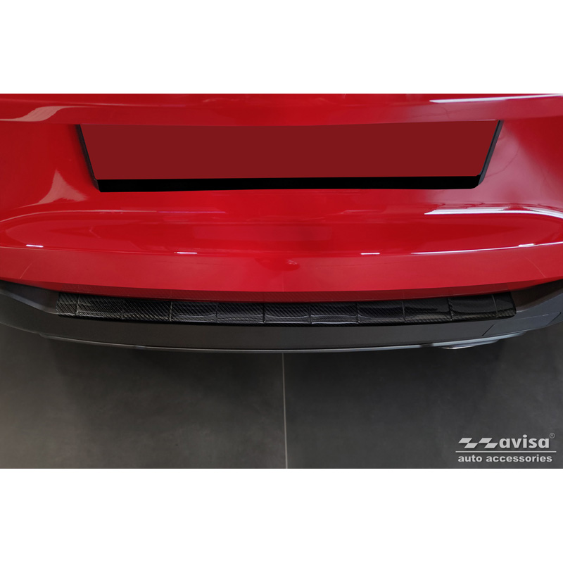 Real 3D Carbon Rear bumper protector  Jeep Avenger + e-Hybrid & EV 2023- 'Ribs'