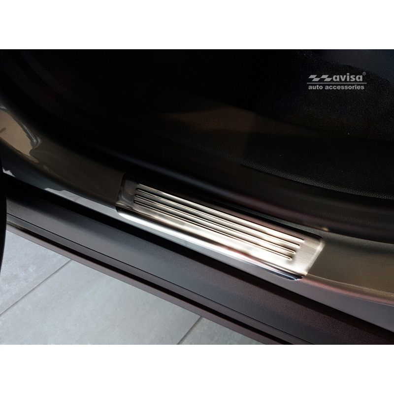Stainless Steel Door sill protectors  Ford Kuga III 2019-2024 & FL 2024- 'Lines' - 4-pieces