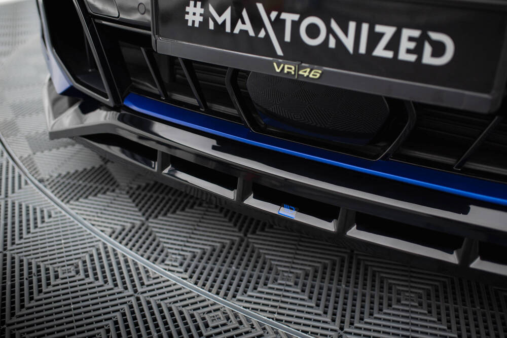 Voorspoiler V.2 BMW X5 G05 M-Pack FL Maxton Glanzend Zwart SCHADE