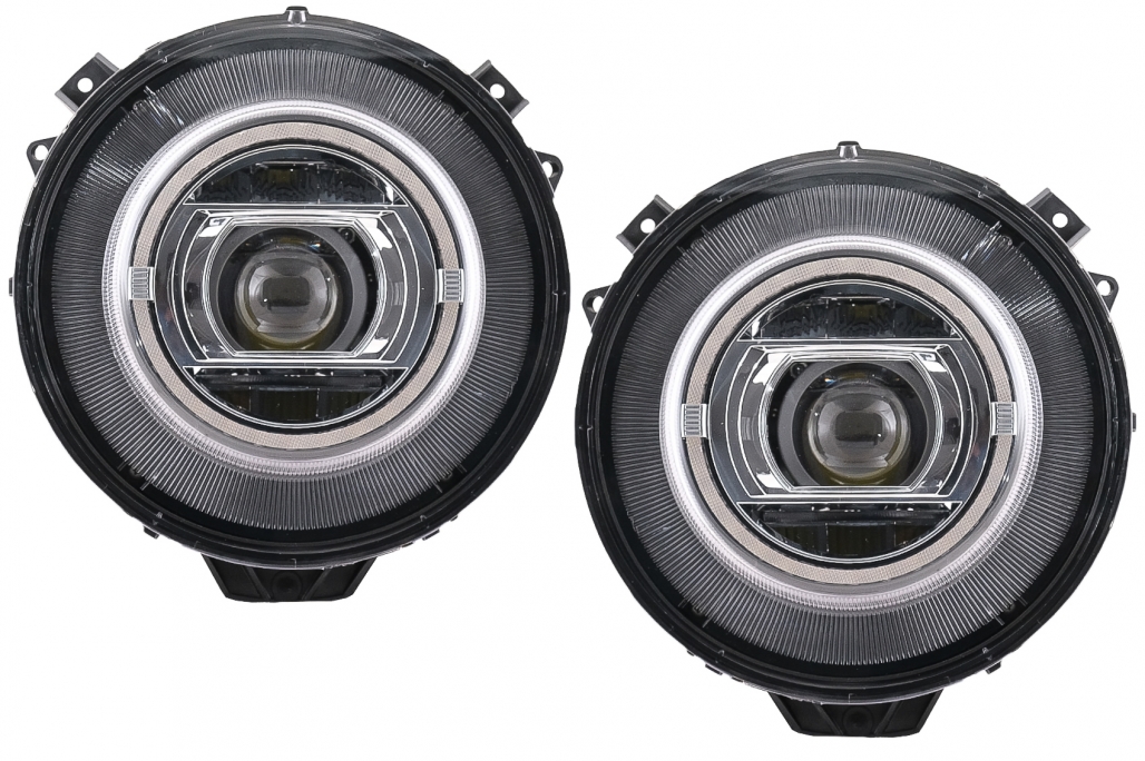 Headlights FULL LED Mercedes G-Class W463 (2005-2017) Chrome Facelift 2018 Design