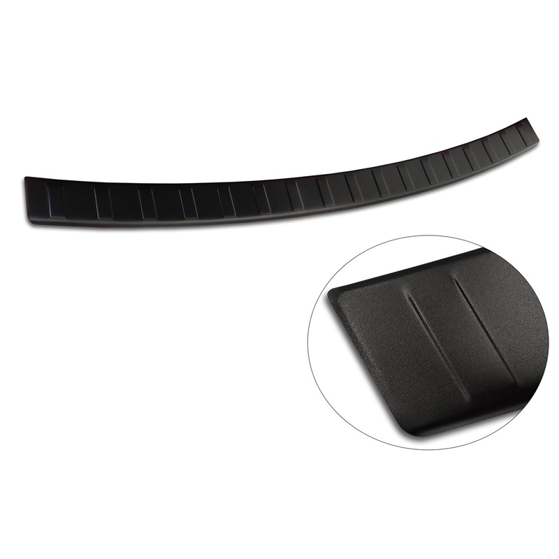 Matt Black Stainless Steel Rear bumper protector  Mazda CX5 II 2017- incl. Facelift 'Ribs'