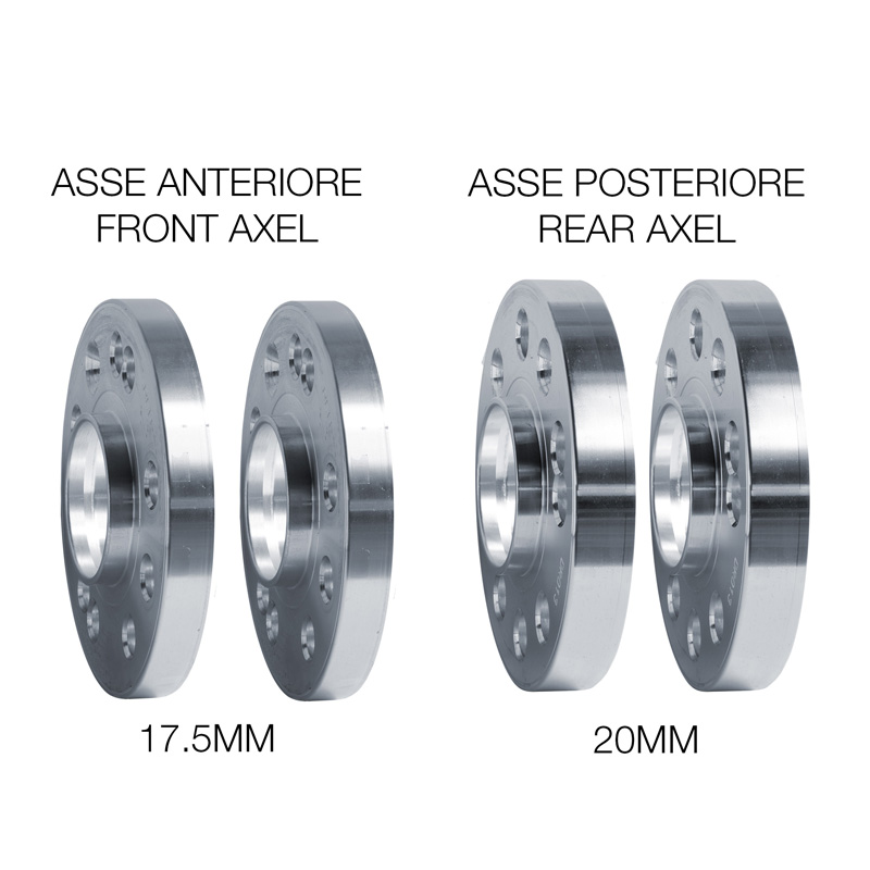 Simoni Racing Aluminium Wheel Spacer Kit - 2x17,5mm(FA) - 2x20mm(RA) (Hub 65,1mm) including wheel bolts -  Jeep various