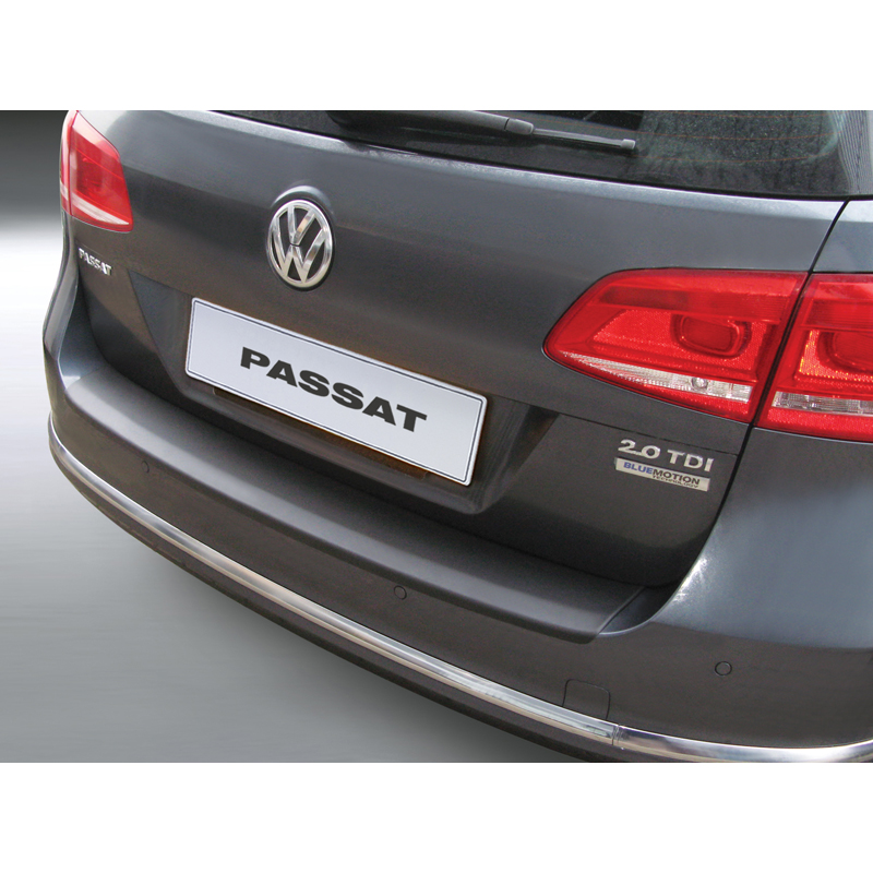 ABS Rear bumper protector  Volkswagen Passat 3C Variant Facelift 2011-2014 (excl. Alltrack) Black