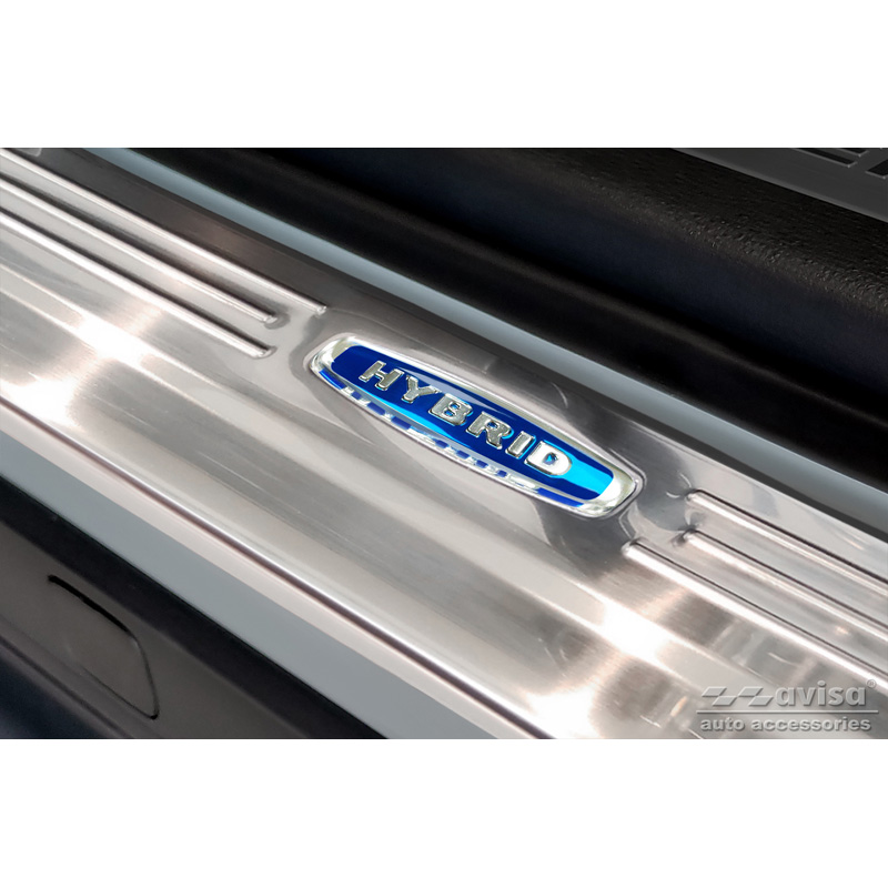 Inox door sill protectors  Toyota Highlander XU70 2020- 'Hybrid' - 4-pieces