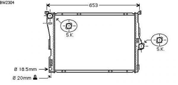 Radiator X3 05->> 580x495x32 2.5I/3.0I/3.0DI