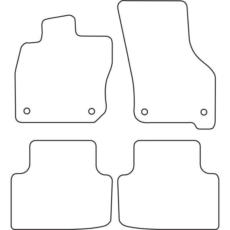 Set velour car mats  Volkswagen Golf VIII eTSi Variant 2020-