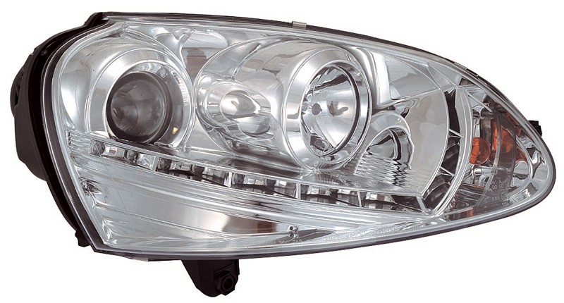 Headlights VW Golf V 03- + HID whiteh orginal led daylight