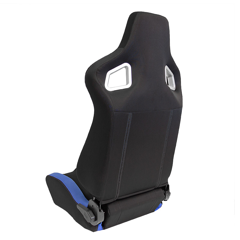 Sport seat 'RS6-II' - Black/Blue Fabrics - Dual-side reclinable back-rest - incl. slides