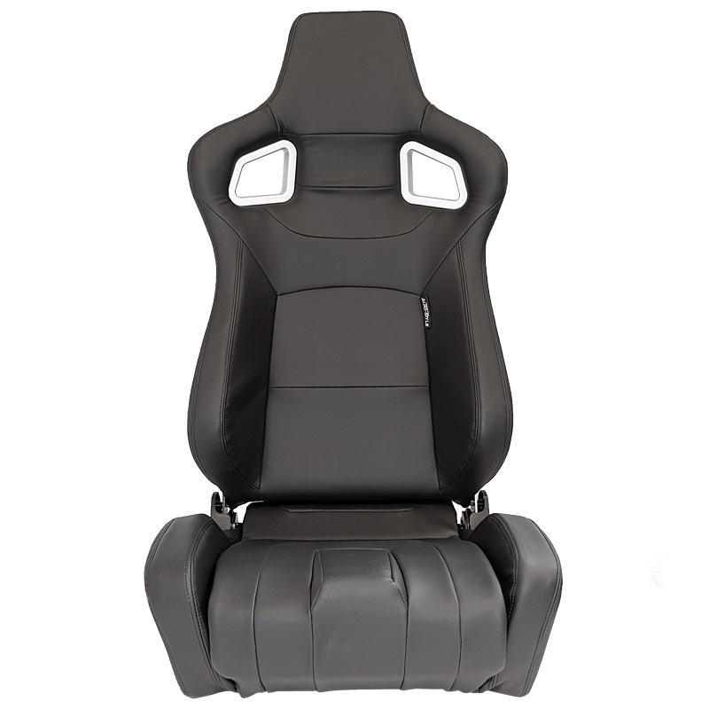 Sport seat 'RS6-II' - Matt-Black Synthetic leather - Dual-side reclinable back-rest - incl. slides