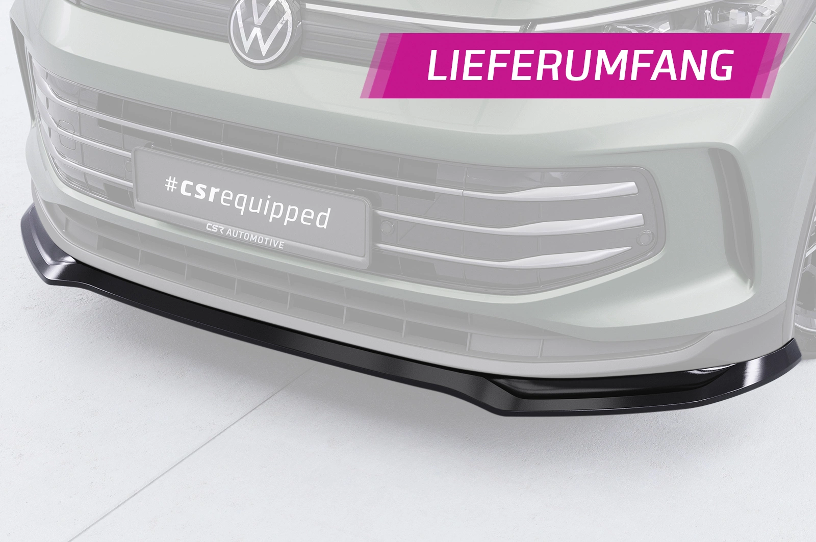 Voorspoiler passend voor VW Tiguan 3 glans zwart
