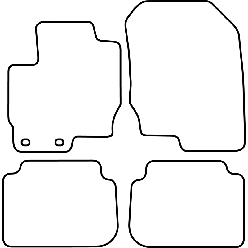 Set car mats  Mitsubishi Colt 2009- (inkl. heating)