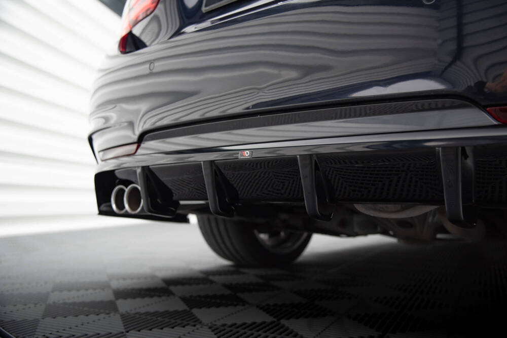 Diffuser passend voor BMW 4 Gran Coupe M Pakket F36 Maxton Glans Zwart